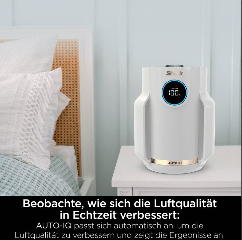 Shark NeverChange Compact Pro HP072CH Luftreiniger mit HEPA-Filter für Räume bis 23 m² – Grau