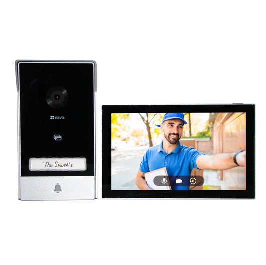 EZVIZ HP7 2K Video-Türsprechanlage mit 7-Zoll-Touchscreen und WLAN – Schwarz
