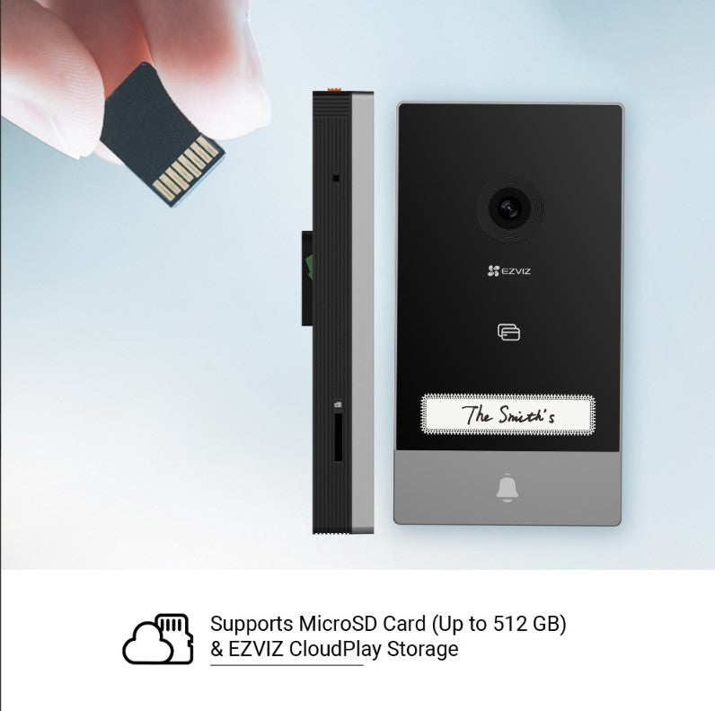 EZVIZ HP7 2K Video-Türsprechanlage mit 7-Zoll-Touchscreen und WLAN – Schwarz