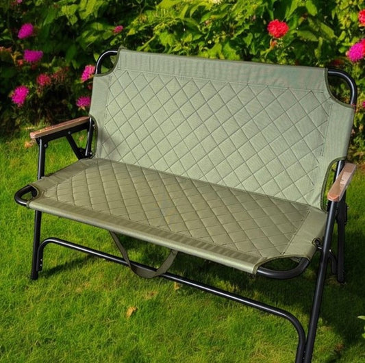 Klappbare Sitzbank für 2 Personen – Grün, platzsparend und ideal für Garten und Balkon