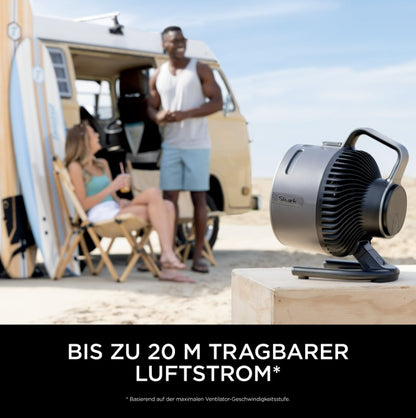 Shark FlexBreeze HydroGo FA050CH Akku-Ventilator mit Sprühnebel, 12 h Laufzeit – Anthrazit