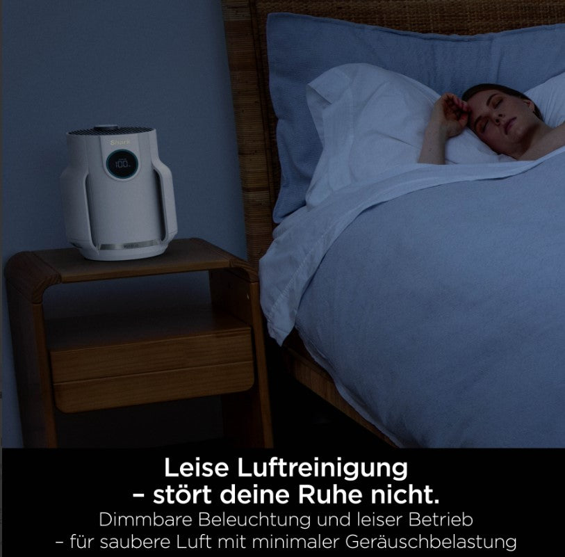 Shark NeverChange Compact Pro HP072CH Luftreiniger mit HEPA-Filter für Räume bis 23 m² – Grau