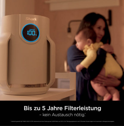 Shark NeverChange Compact Pro HP072CH Luftreiniger mit HEPA-Filter für Räume bis 23 m² – Grau