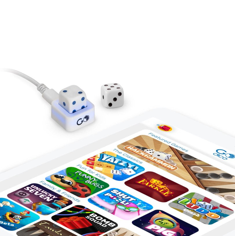 GoDice 2er-Set – Smarte Bluetooth-Würfel für interaktive Spiele und digitalen Spielspass