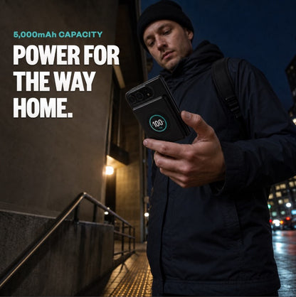 BMX SolidSafe Duo – MagSafe Powerbank 5'000 mAh mit Qi2 für kabelloses Schnellladen unterwegs