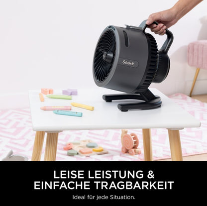 Shark FlexBreeze HydroGo FA050CH Akku-Ventilator mit Sprühnebel, 12 h Laufzeit – Anthrazit