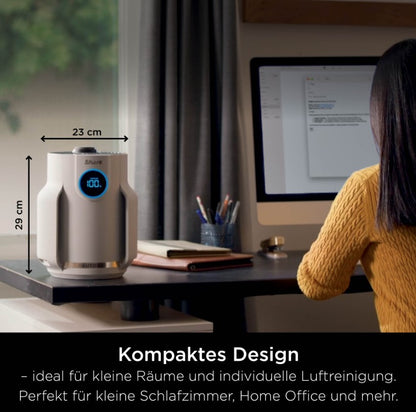 Shark NeverChange Compact Pro HP072CH Luftreiniger mit HEPA-Filter für Räume bis 23 m² – Grau
