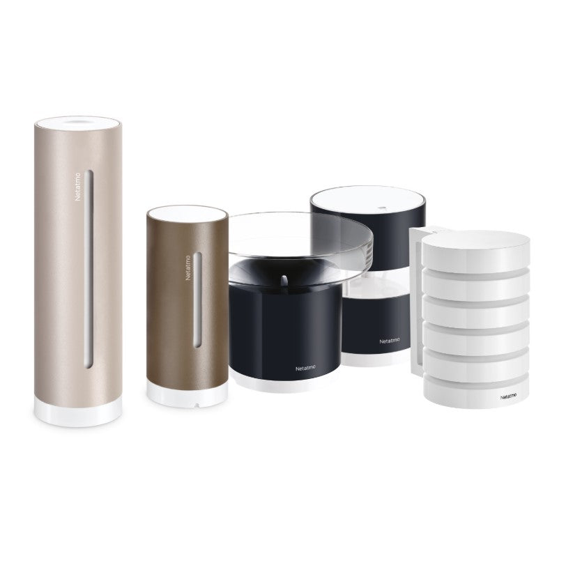 Netatmo Wetterstation 2. Generation – Komplett-Set mit Regen- und Windmesser für zuhause