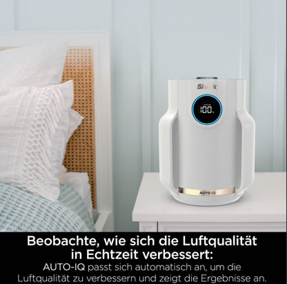 Shark NeverChange Compact Pro HP072CH Luftreiniger mit HEPA-Filter für Räume bis 23 m² – Grau