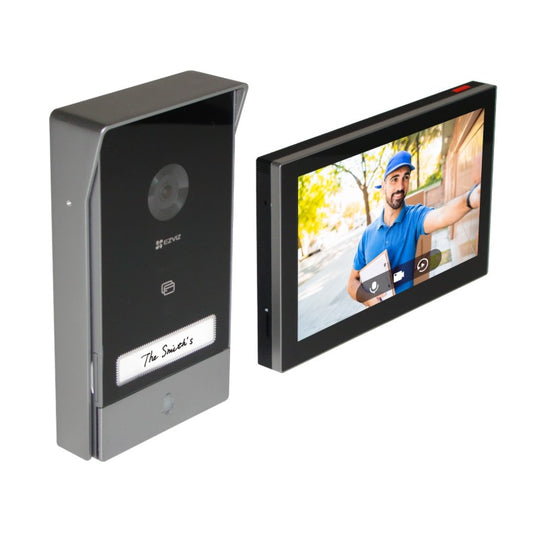 EZVIZ HP7 2K Video-Türsprechanlage mit 7-Zoll-Touchscreen und WLAN – Schwarz