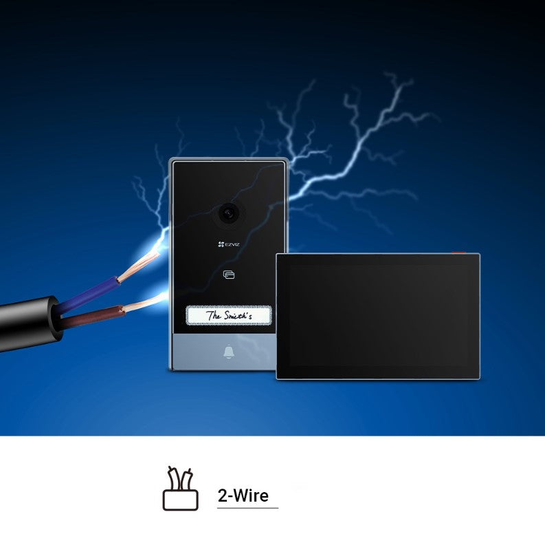 EZVIZ HP7 2K Video-Türsprechanlage mit 7-Zoll-Touchscreen und WLAN – Schwarz