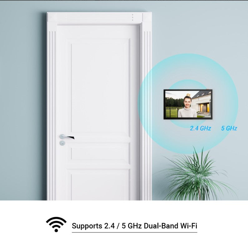 EZVIZ HP7 2K Video-Türsprechanlage mit 7-Zoll-Touchscreen und WLAN – Schwarz