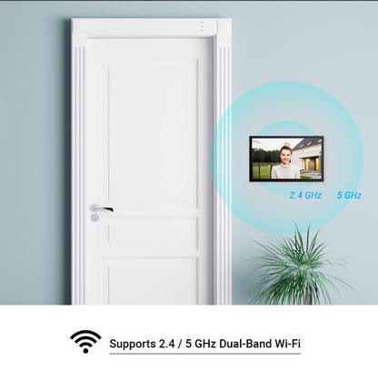 EZVIZ HP7 2K Video-Türsprechanlage mit 7-Zoll-Touchscreen und WLAN – Schwarz