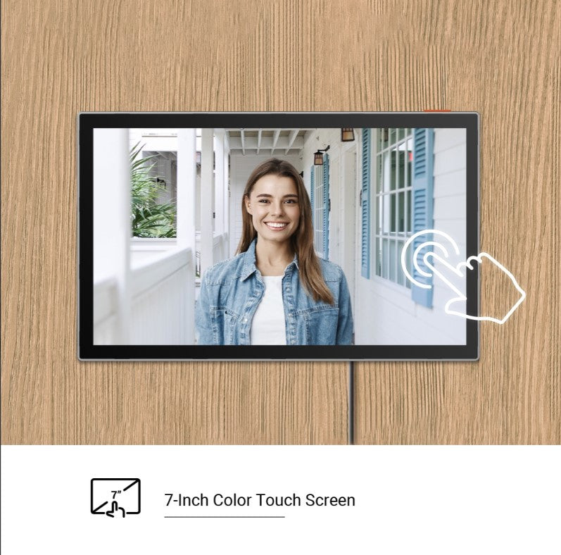 EZVIZ HP7 2K Video-Türsprechanlage mit 7-Zoll-Touchscreen und WLAN – Schwarz