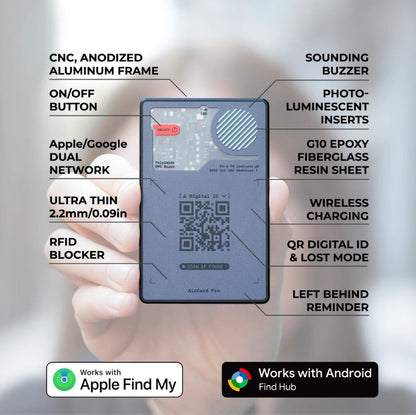 Rolling Square AirCard Pro Dual – Smarter Wallet-Finder für Apple & Android, ultradünn