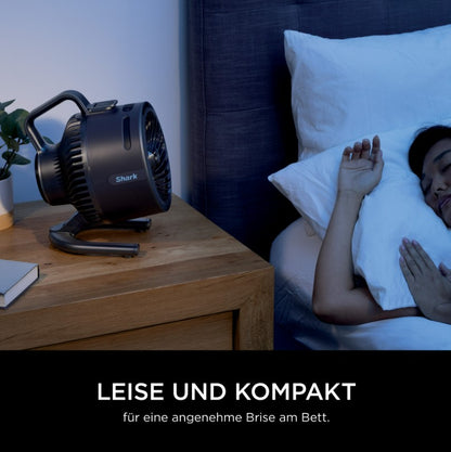 Shark FlexBreeze HydroGo FA050CH Akku-Ventilator mit Sprühnebel, 12 h Laufzeit – Anthrazit